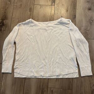 Daily Practice by Anthropologie Waffle Knit Off-White Long Sleeve Top
